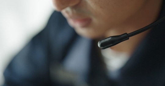 Insurance adjustor talking to a person who was in an accident